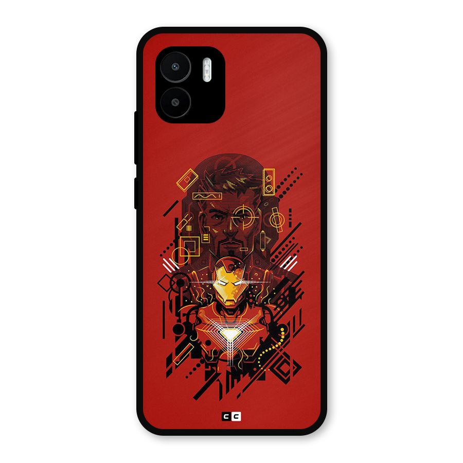 Tony Stark Metal Back Case for Redmi A2
