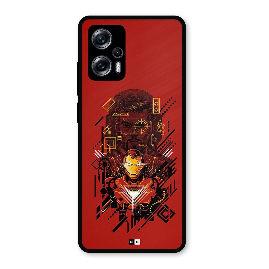 Tony Stark Metal Back Case for Redmi K50i