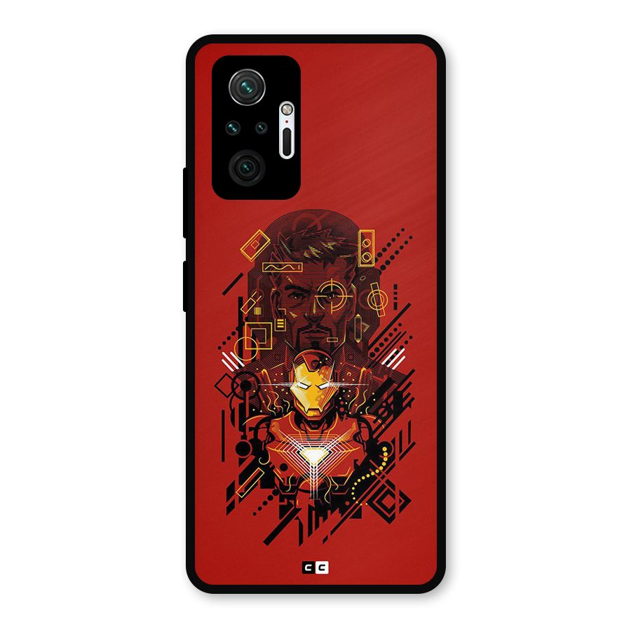 Tony Stark Metal Back Case for Redmi Note 10 Pro