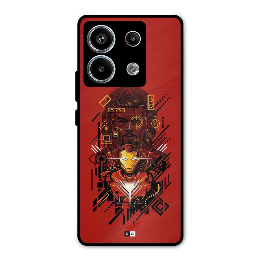 Tony Stark Metal Back Case for Redmi Note 13 Pro 5G