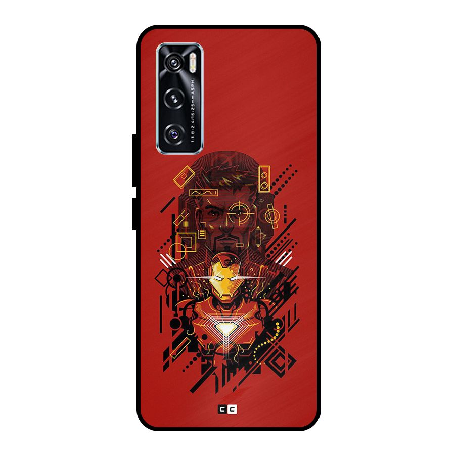 Tony Stark Metal Back Case for Vivo V20 SE