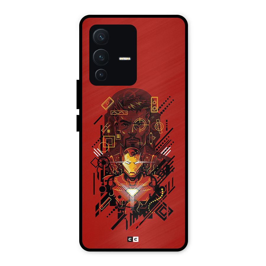 Tony Stark Metal Back Case for Vivo V23 5G