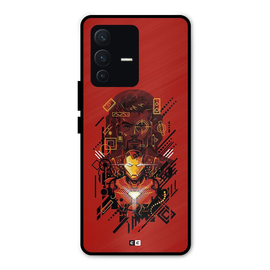 Tony Stark Metal Back Case for Vivo V23 Pro