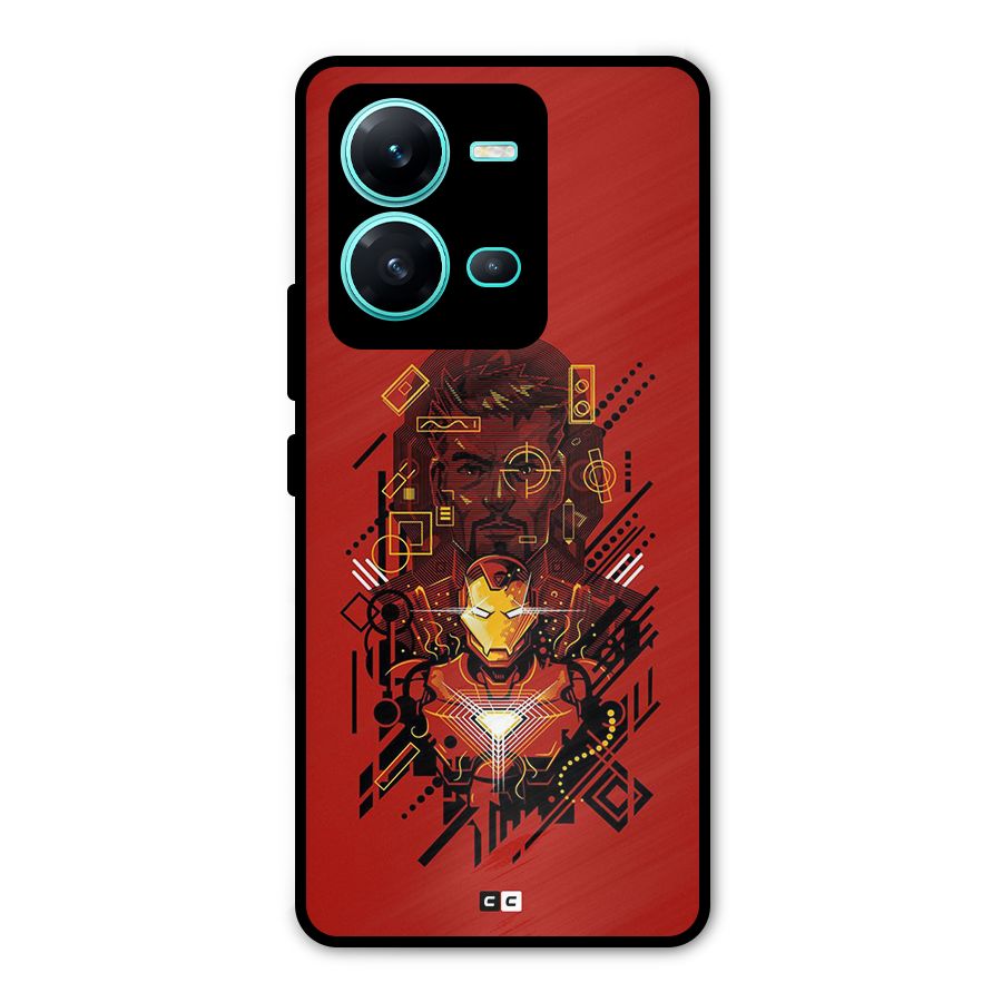 Tony Stark Metal Back Case for Vivo V25