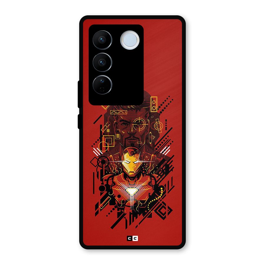 Tony Stark Metal Back Case for Vivo V27