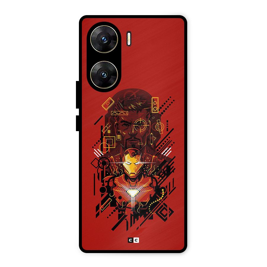 Tony Stark Metal Back Case for Vivo V29e