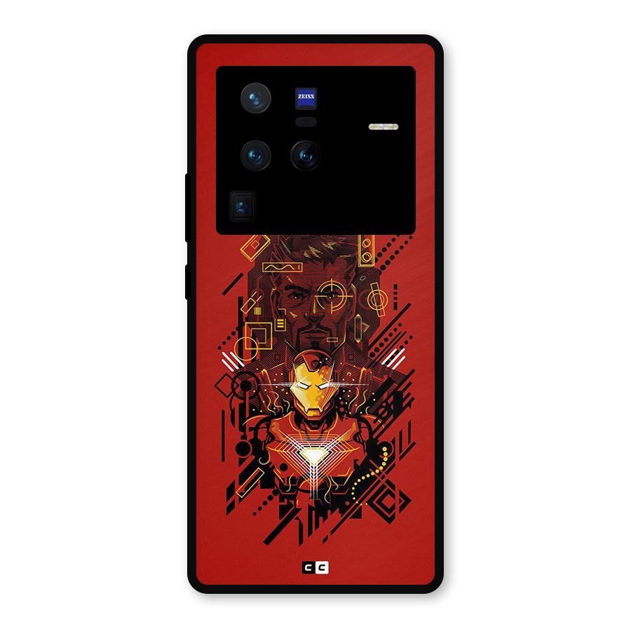 Tony Stark Metal Back Case for Vivo X80 Pro