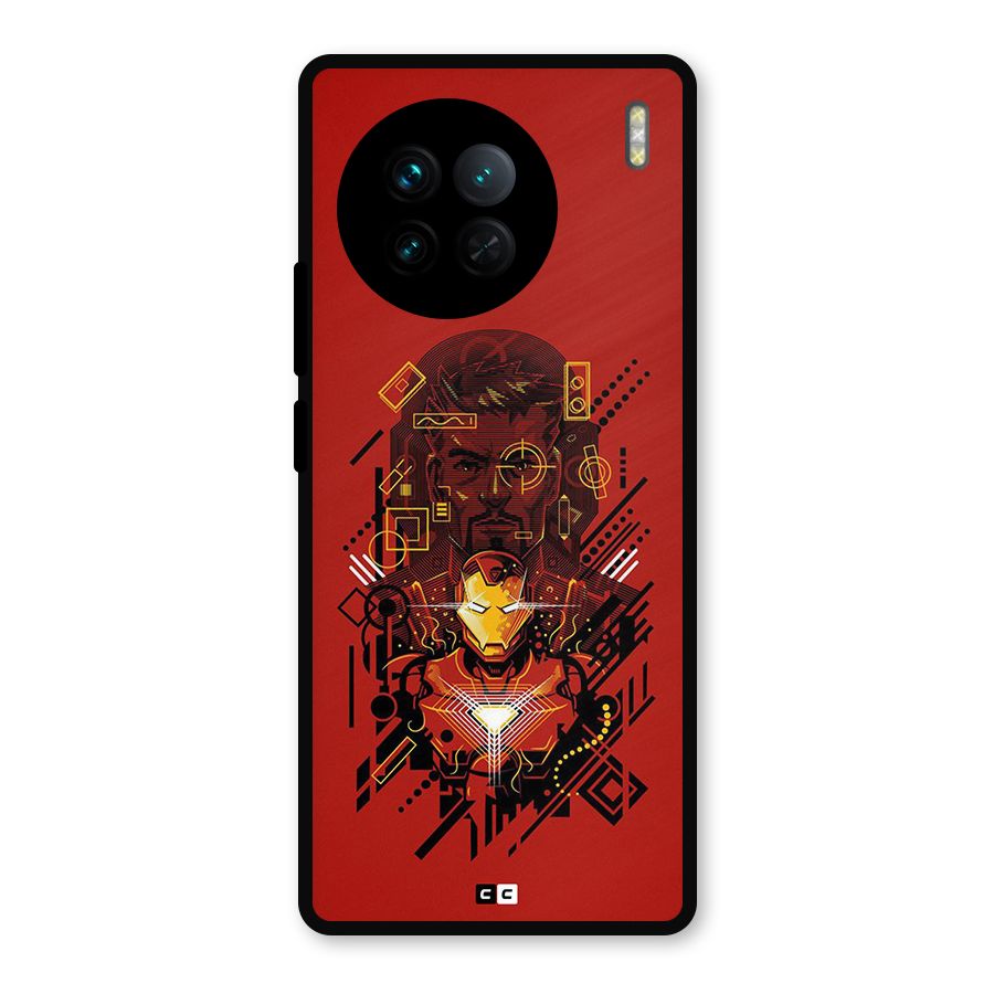 Tony Stark Metal Back Case for Vivo X90
