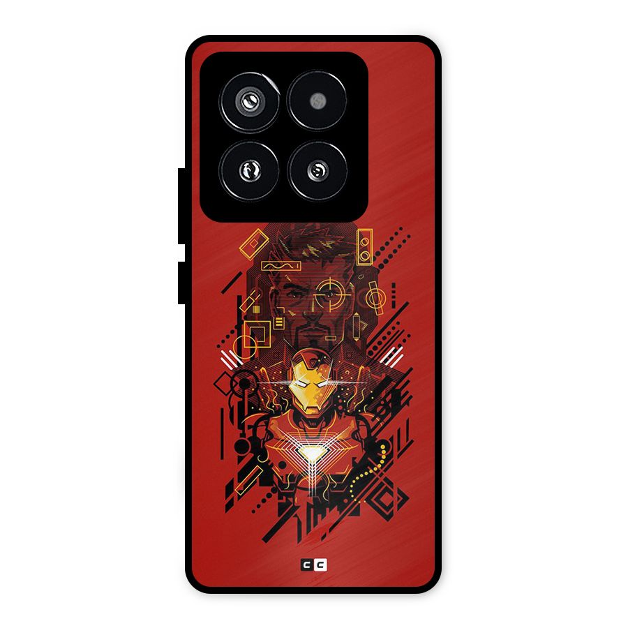 Tony Stark Metal Back Case for Xiaomi 14 Pro