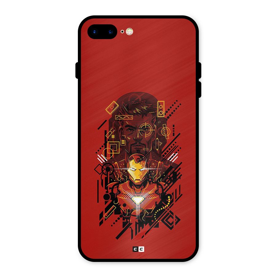 Tony Stark Metal Back Case for iPhone 8 Plus
