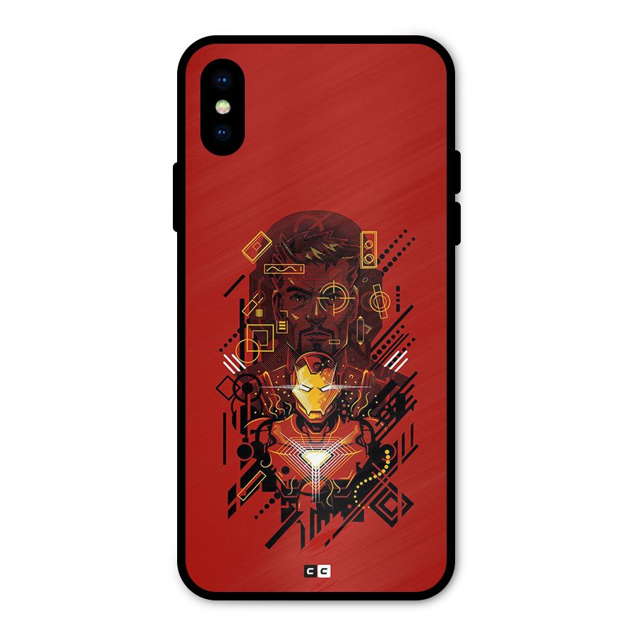 Tony Stark Metal Back Case for iPhone X