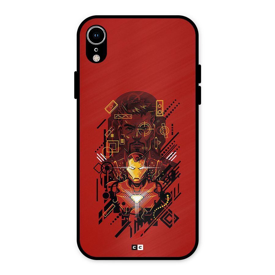 Tony Stark Metal Back Case for iPhone XR
