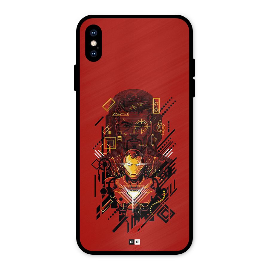 Tony Stark Metal Back Case for iPhone XS Max