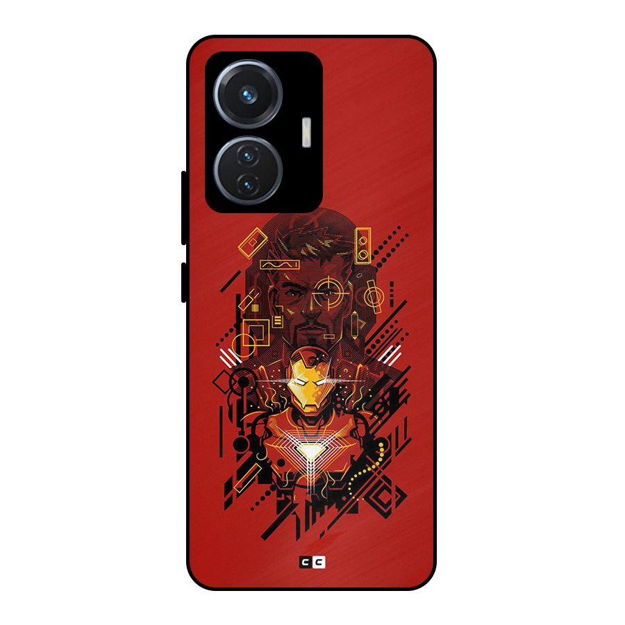 Tony Stark Metal Back Case for iQOO Z6 44W