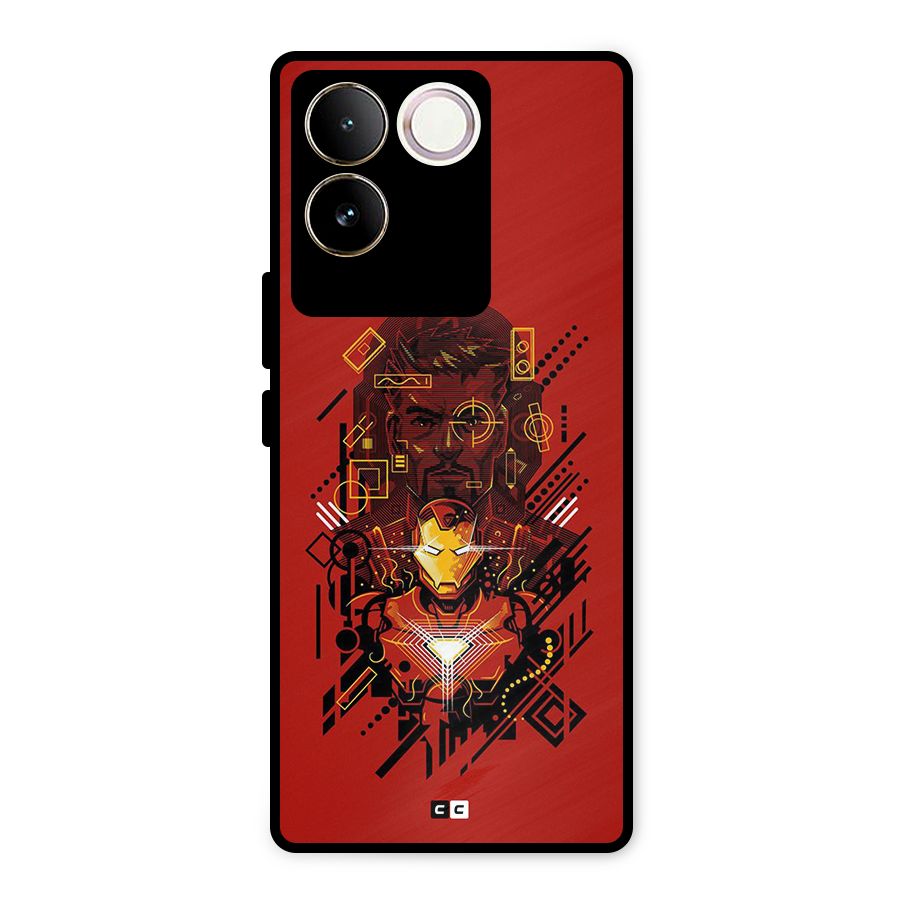 Tony Stark Metal Back Case for iQOO Z7 Pro