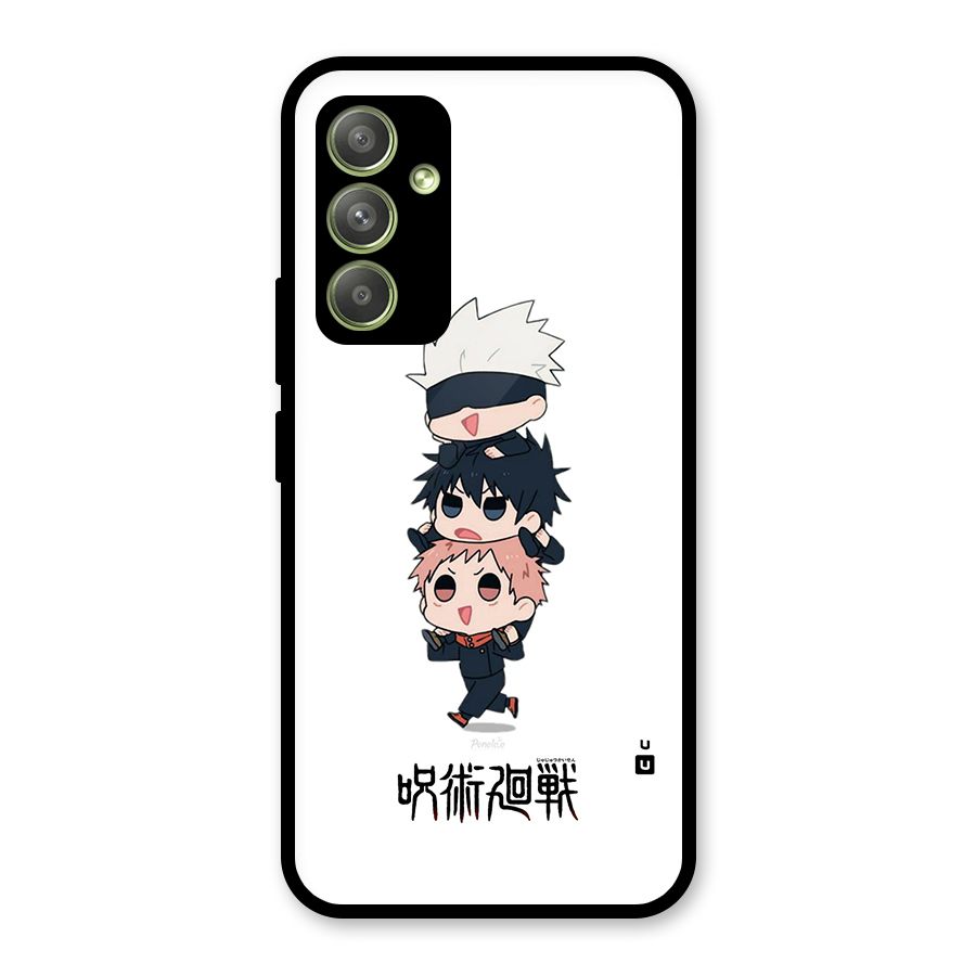 Top Gojo Squad Glass Back Case for Galaxy A54