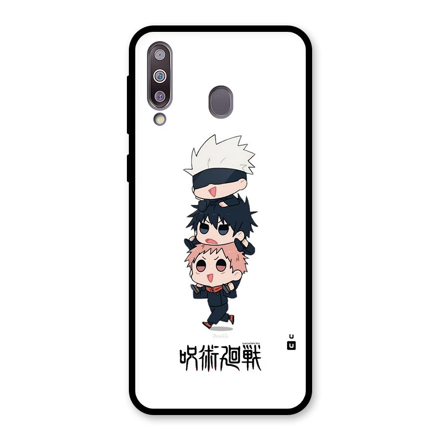 Top Gojo Squad Glass Back Case for Galaxy M30