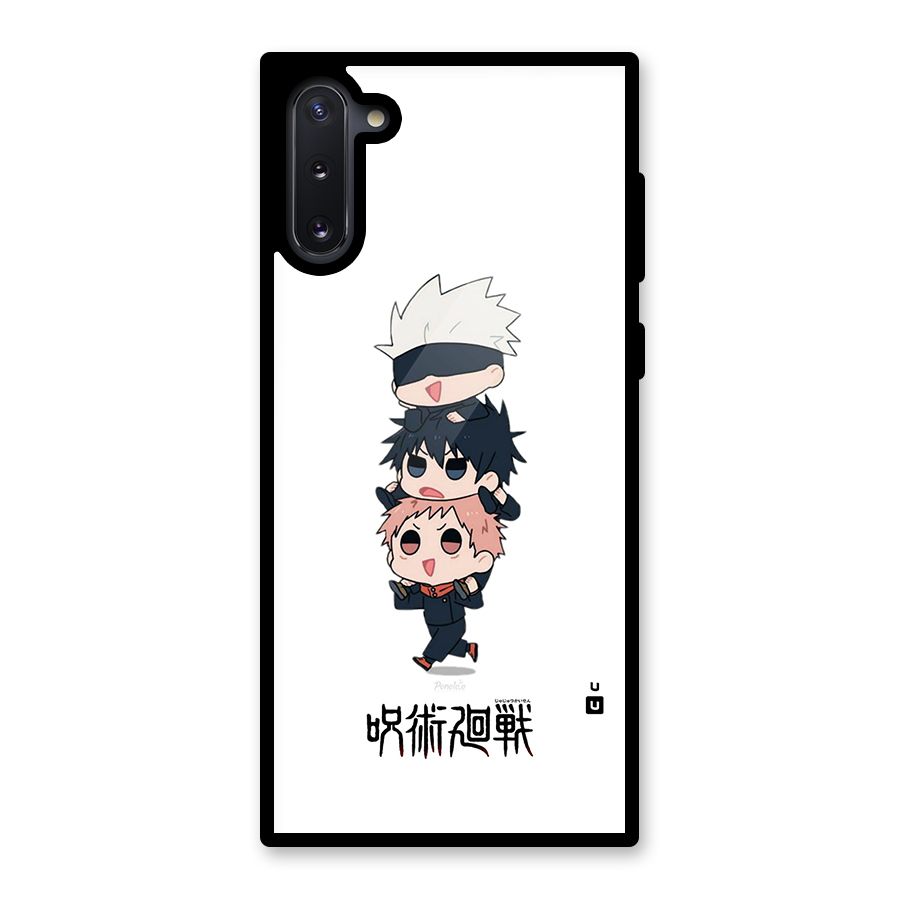 Top Gojo Squad Glass Back Case for Galaxy Note 10