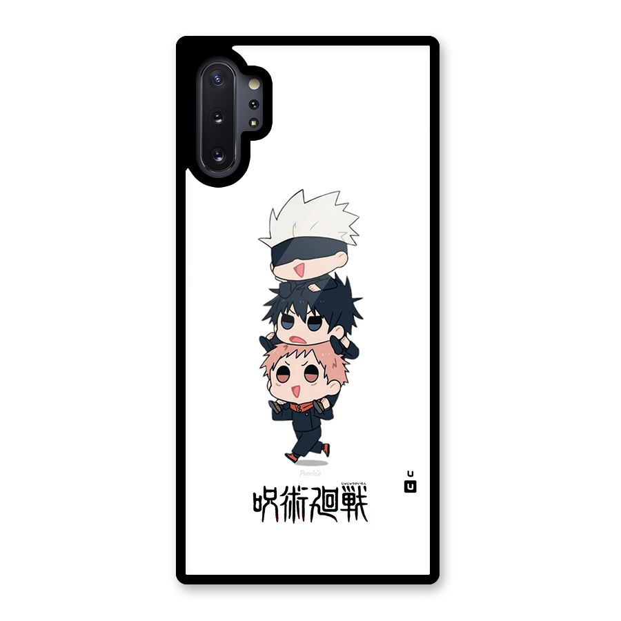 Top Gojo Squad Glass Back Case for Galaxy Note 10 Plus