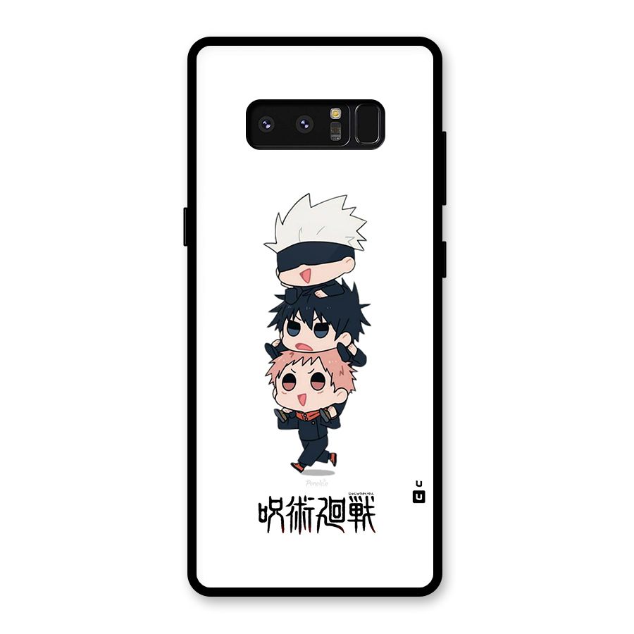 Top Gojo Squad Glass Back Case for Galaxy Note 8