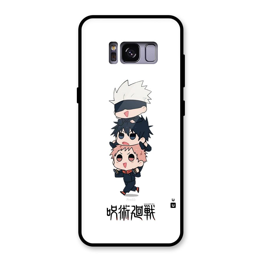Top Gojo Squad Glass Back Case for Galaxy S8