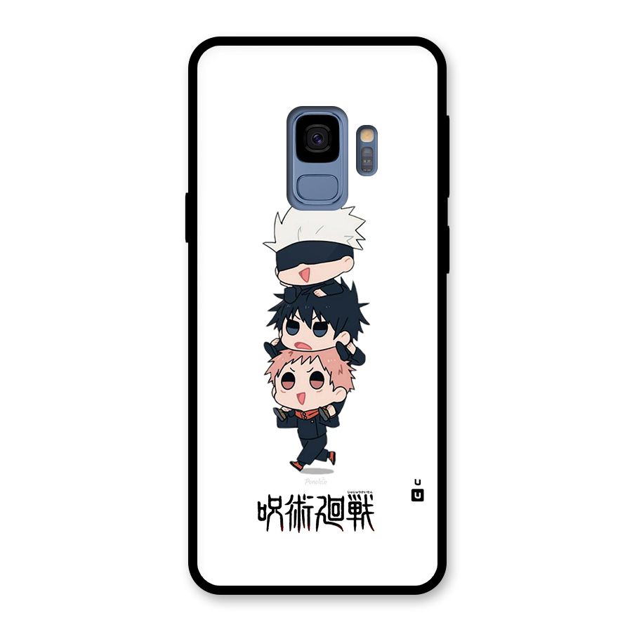 Top Gojo Squad Glass Back Case for Galaxy S9