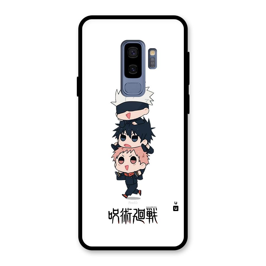 Top Gojo Squad Glass Back Case for Galaxy S9 Plus