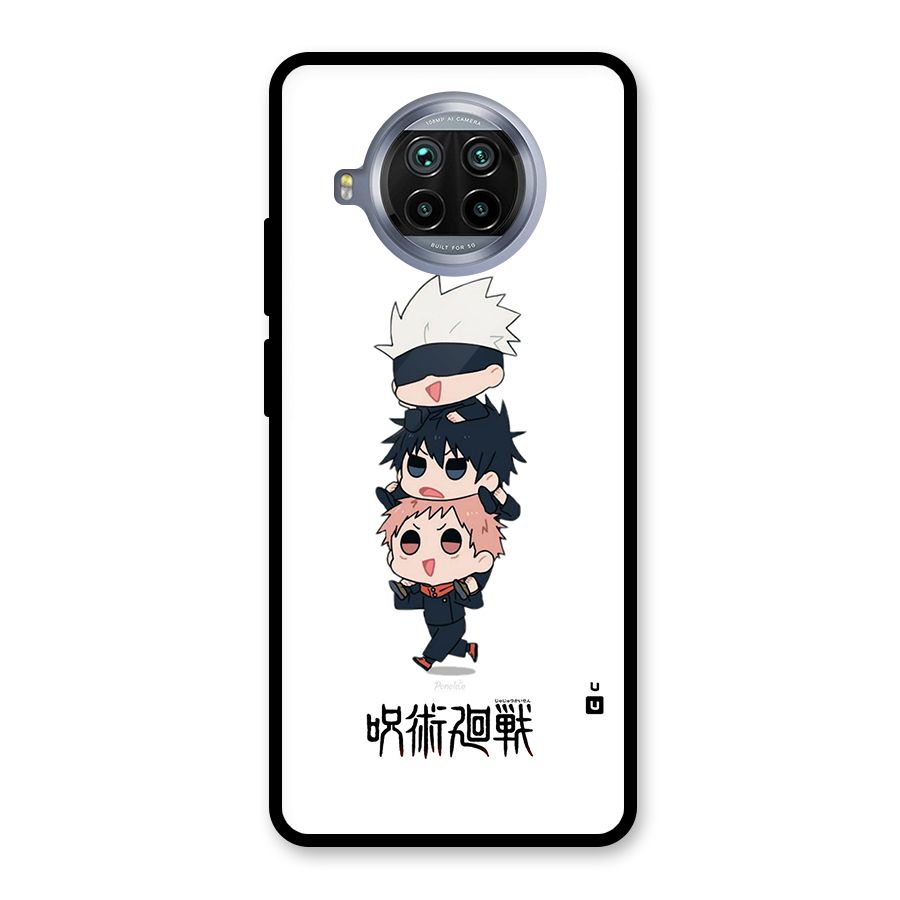 Top Gojo Squad Glass Back Case for Mi 10i