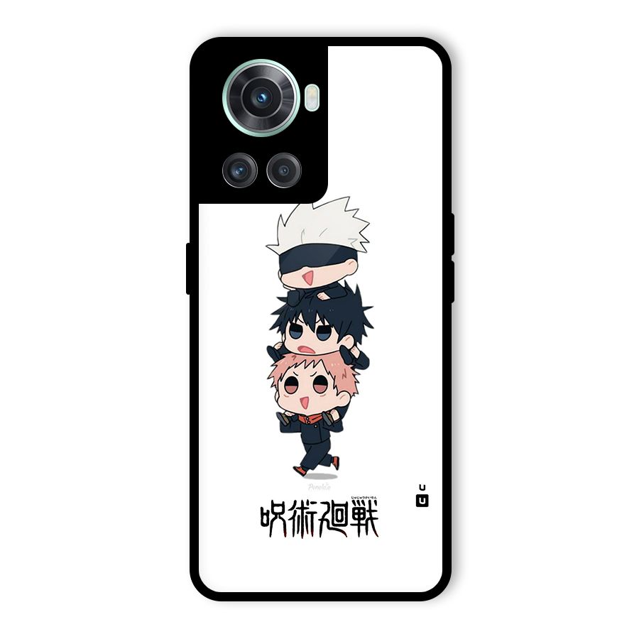 Top Gojo Squad Glass Back Case for OnePlus 10R