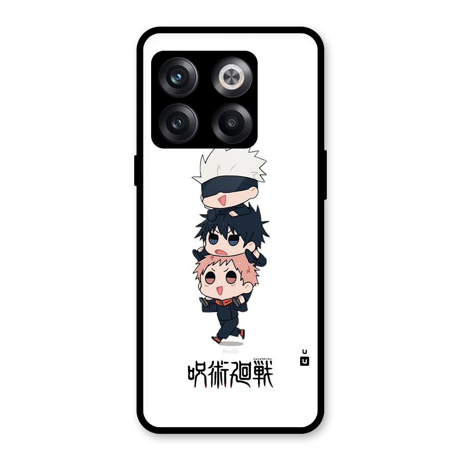 Top Gojo Squad Glass Back Case for OnePlus 10T