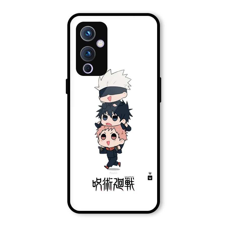 Top Gojo Squad Glass Back Case for OnePlus 9