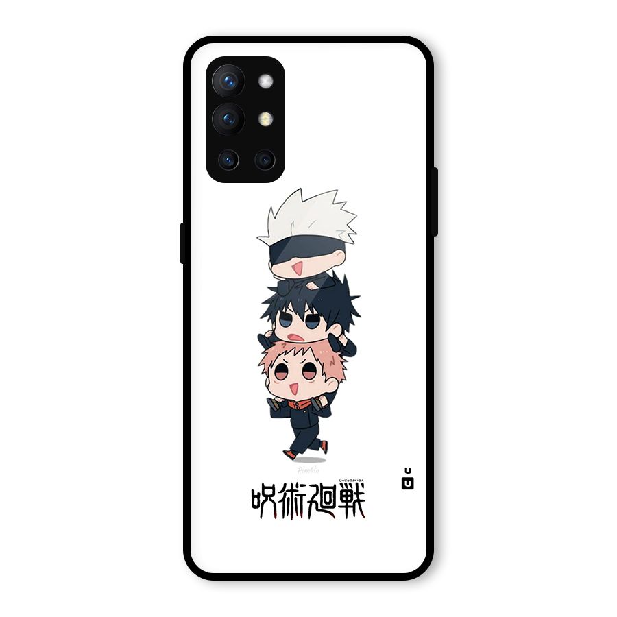 Top Gojo Squad Glass Back Case for OnePlus 9R