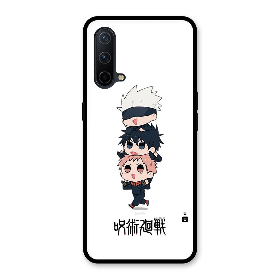 Top Gojo Squad Glass Back Case for OnePlus Nord CE 5G