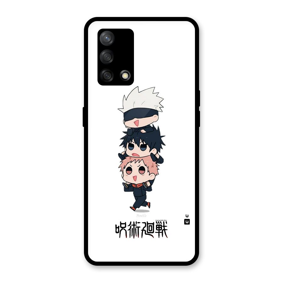 Top Gojo Squad Glass Back Case for Oppo F19