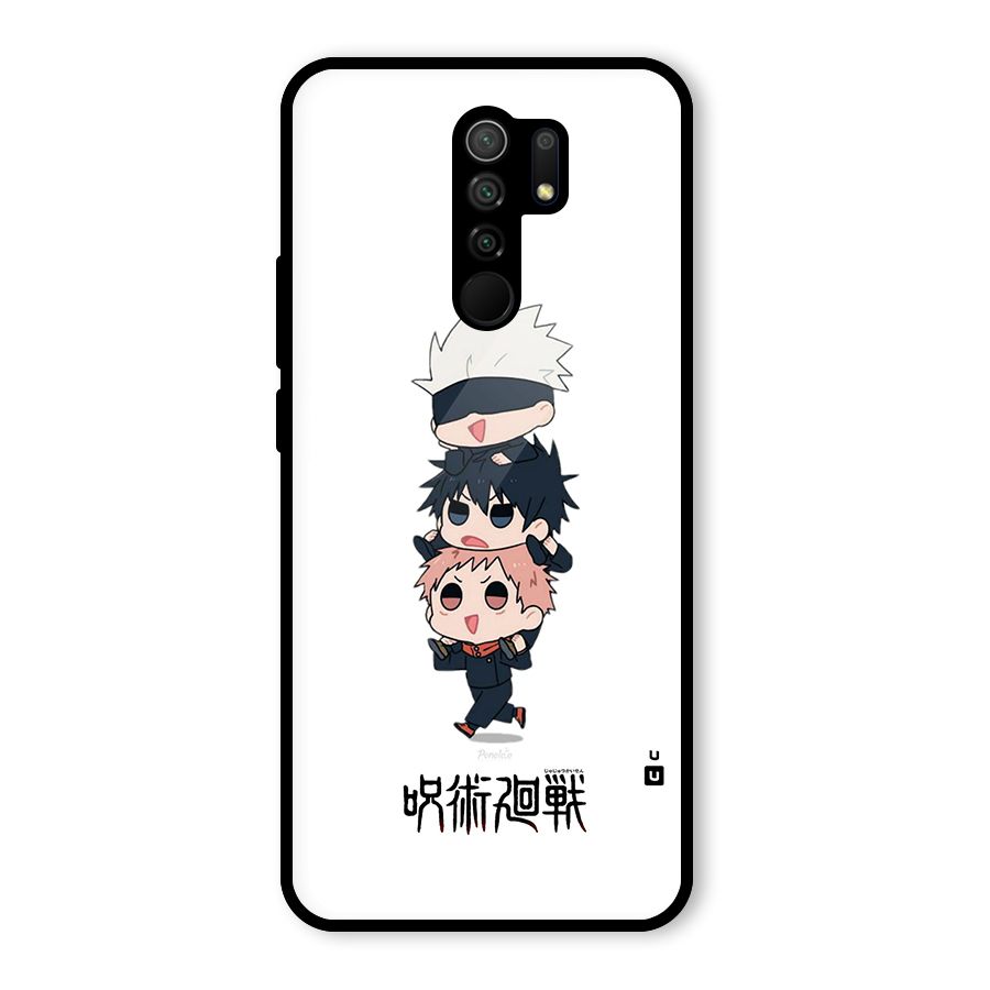 Top Gojo Squad Glass Back Case for Poco M2