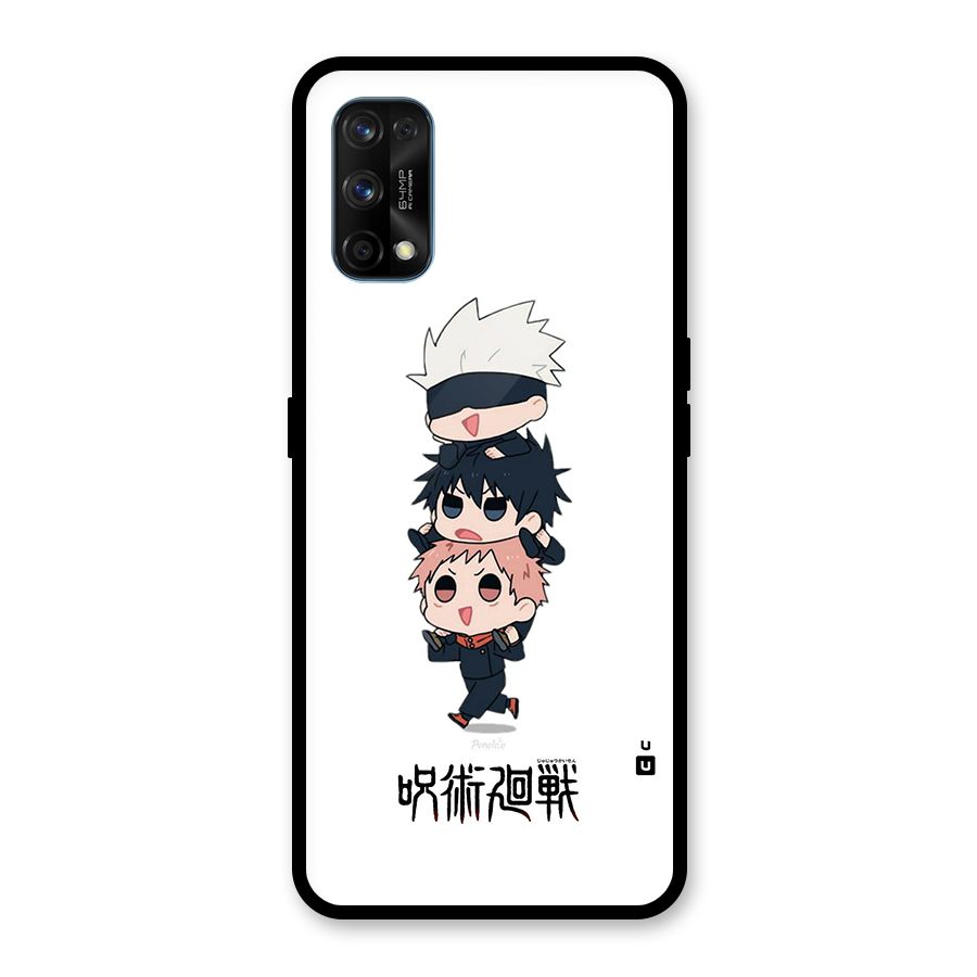 Top Gojo Squad Glass Back Case for Realme 7 Pro