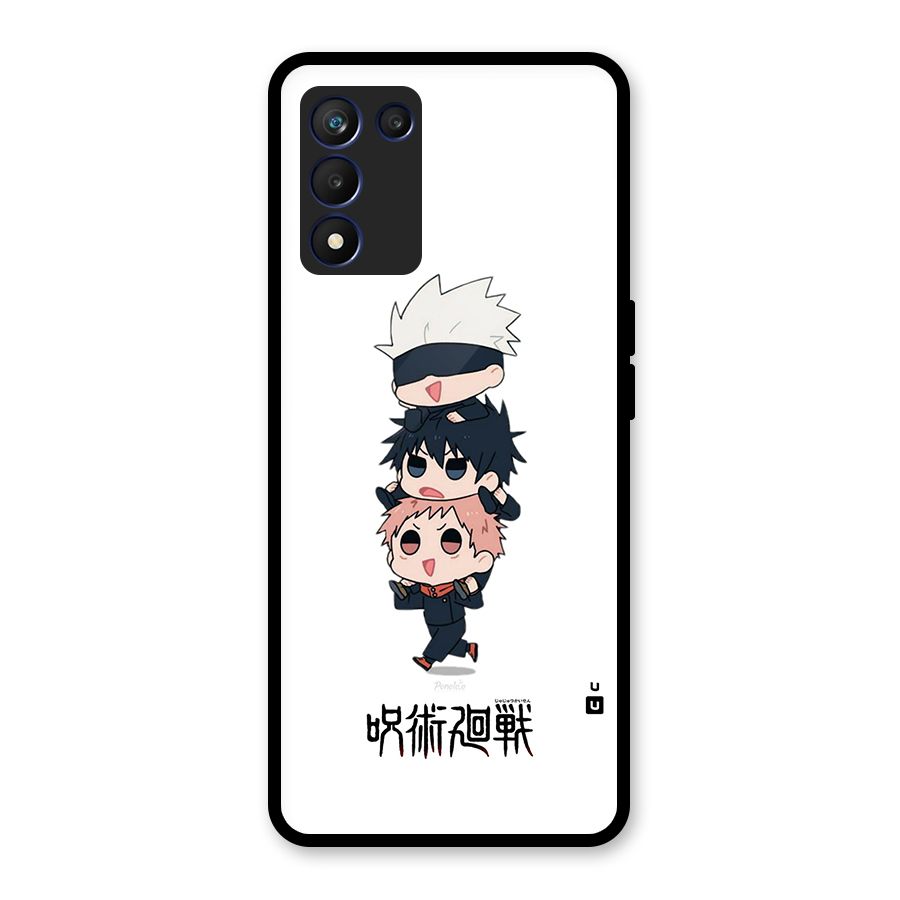 Top Gojo Squad Glass Back Case for Realme 9 5G Speed