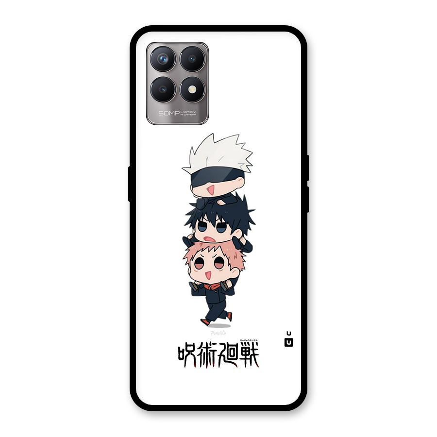 Top Gojo Squad Glass Back Case for Realme Narzo 50