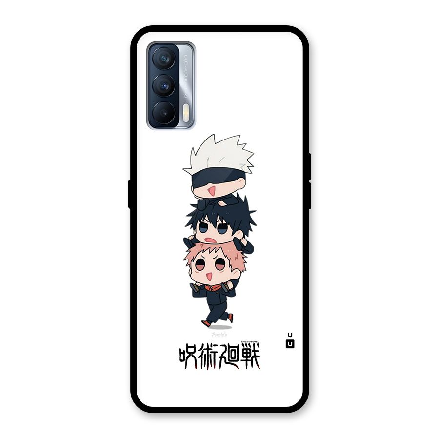 Top Gojo Squad Glass Back Case for Realme X7