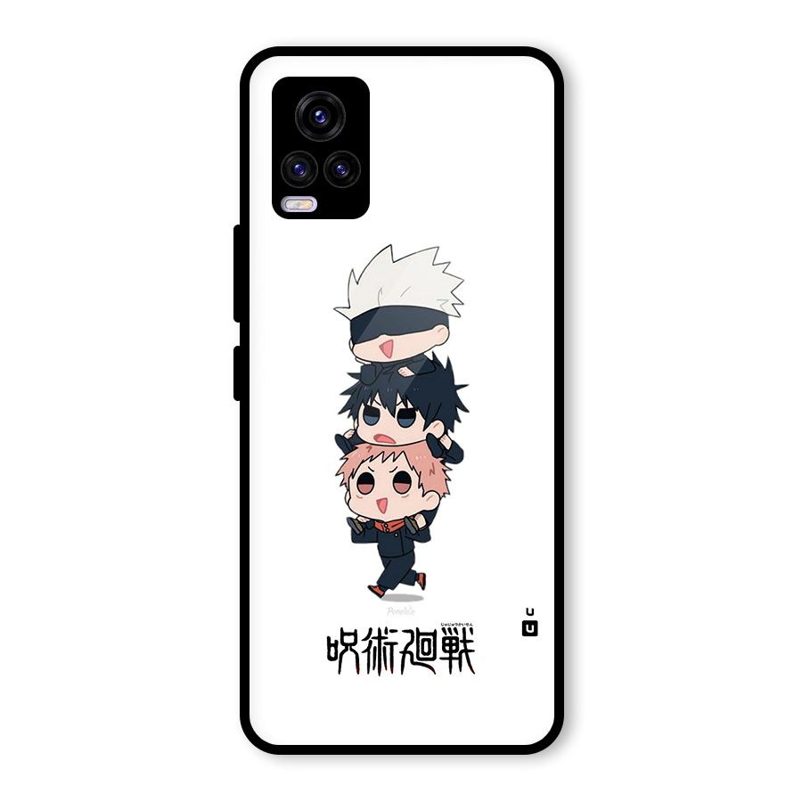 Top Gojo Squad Glass Back Case for Vivo V20 2021
