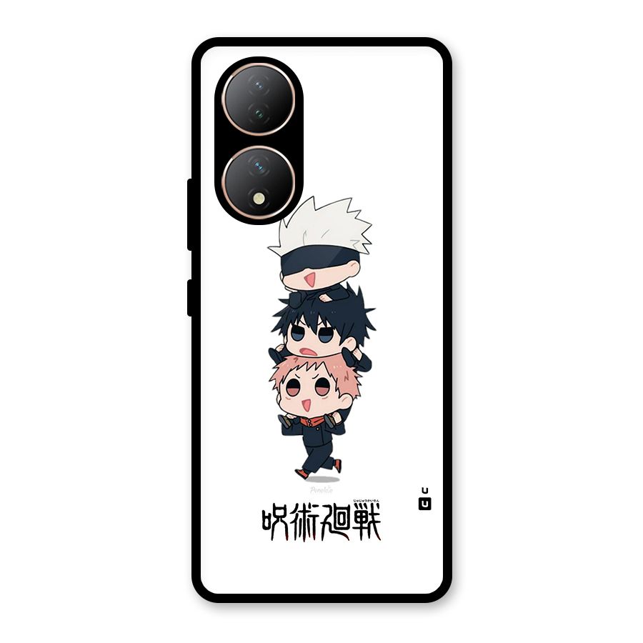 Top Gojo Squad Glass Back Case for Vivo Y100