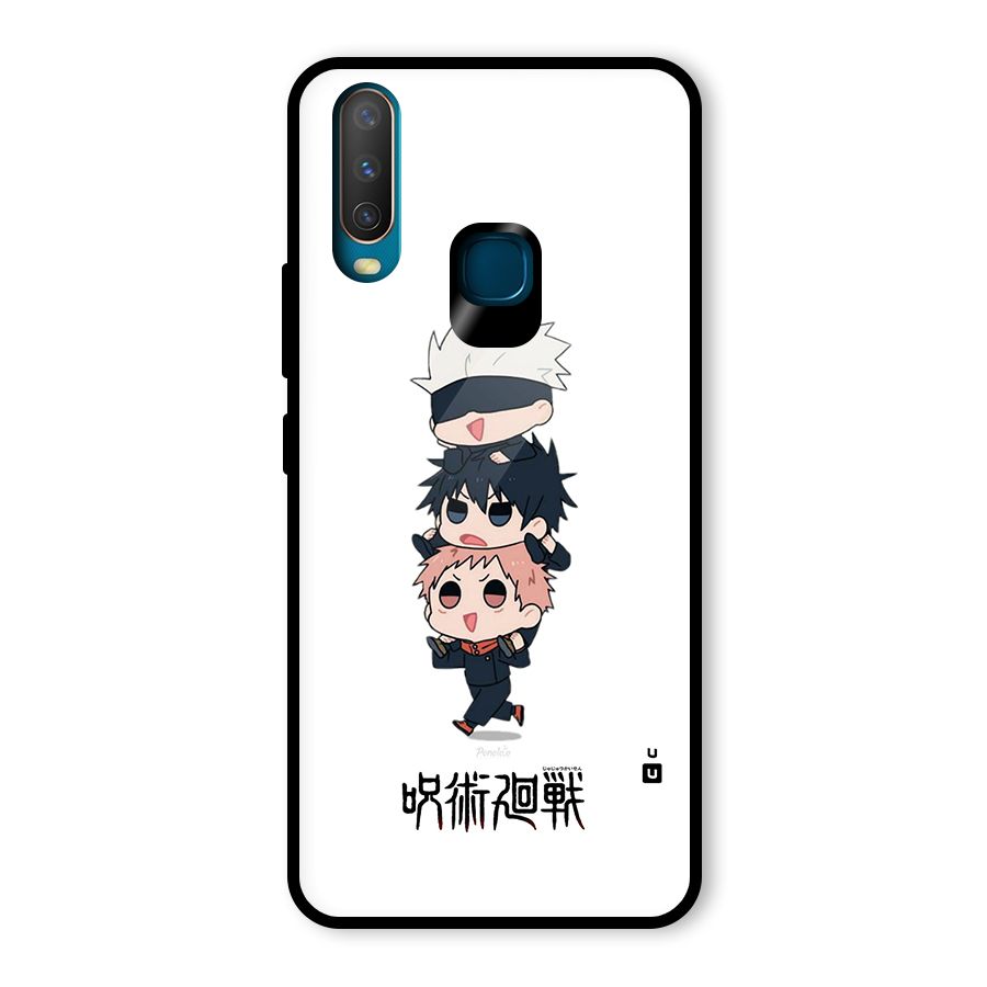 Top Gojo Squad Glass Back Case for Vivo Y15