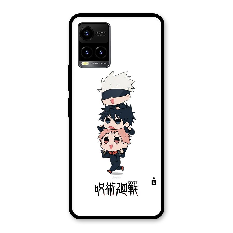 Top Gojo Squad Glass Back Case for Vivo Y21T