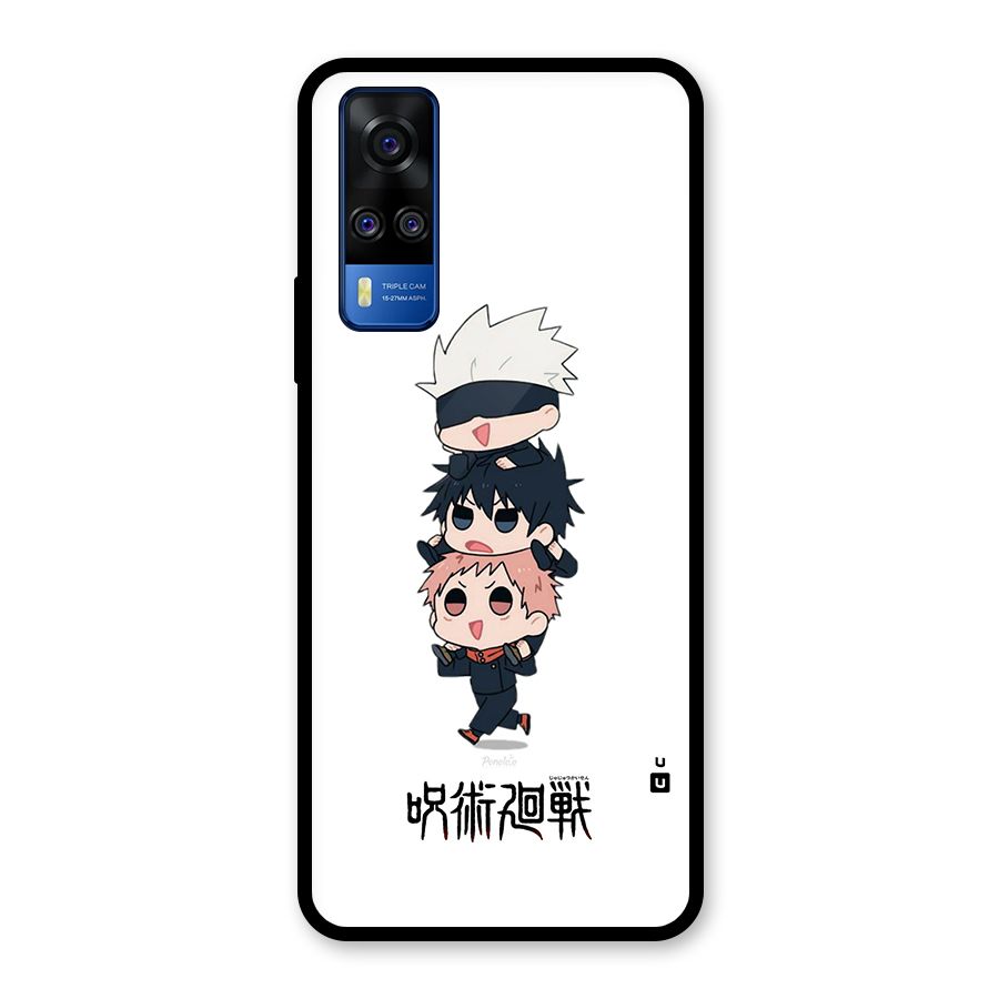 Top Gojo Squad Glass Back Case for Vivo Y31