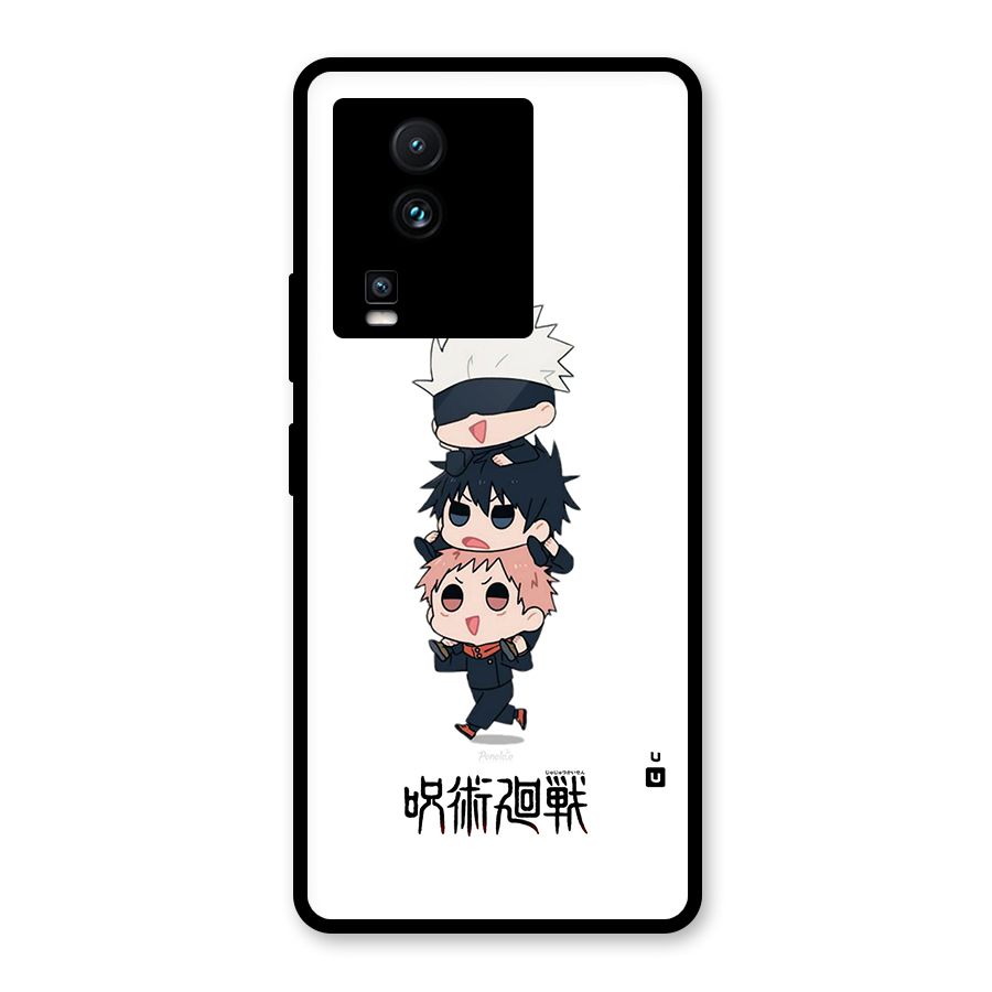 Top Gojo Squad Glass Back Case for Vivo iQOO Neo 7 Pro