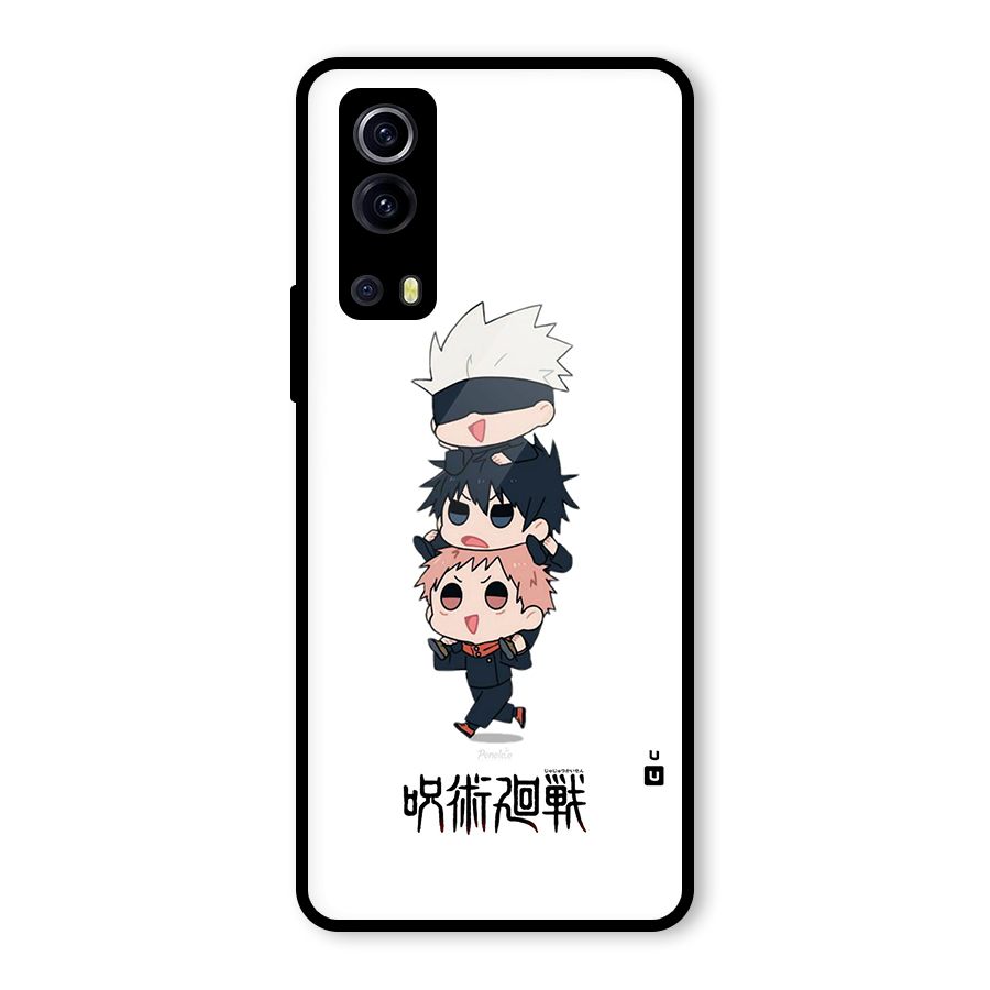 Top Gojo Squad Glass Back Case for Vivo iQOO Z3