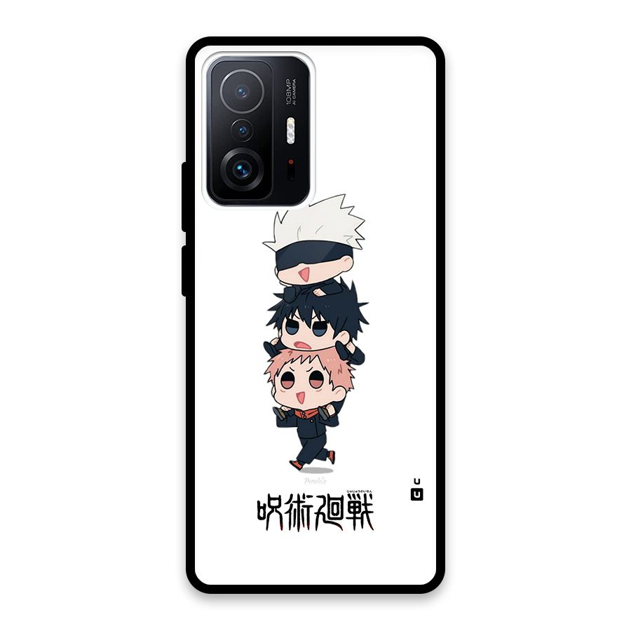 Top Gojo Squad Glass Back Case for Xiaomi 11T Pro