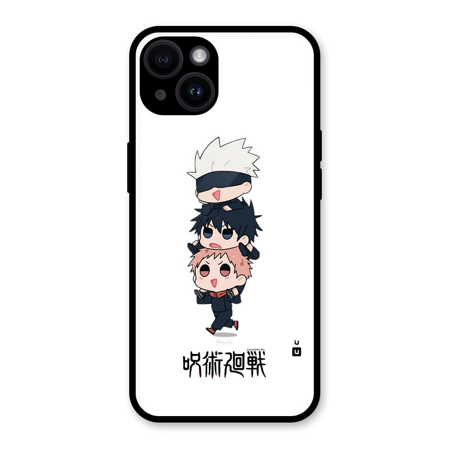 Top Gojo Squad Glass Back Case for iPhone 14