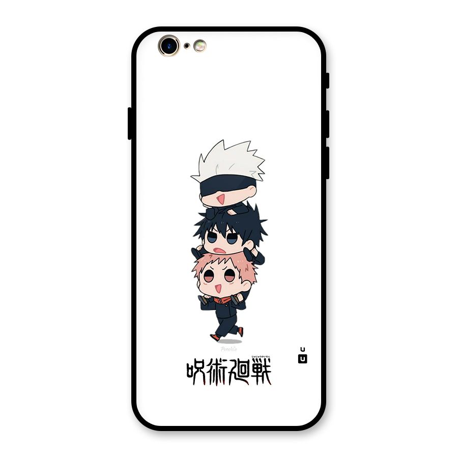 Top Gojo Squad Glass Back Case for iPhone 6 6S