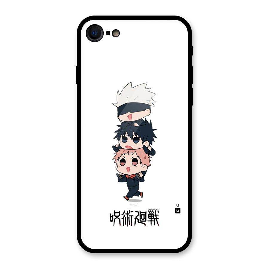 Top Gojo Squad Glass Back Case for iPhone 7
